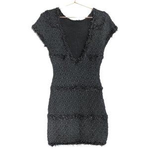 Topshop • Scoop Back Metallic Sweater Dress